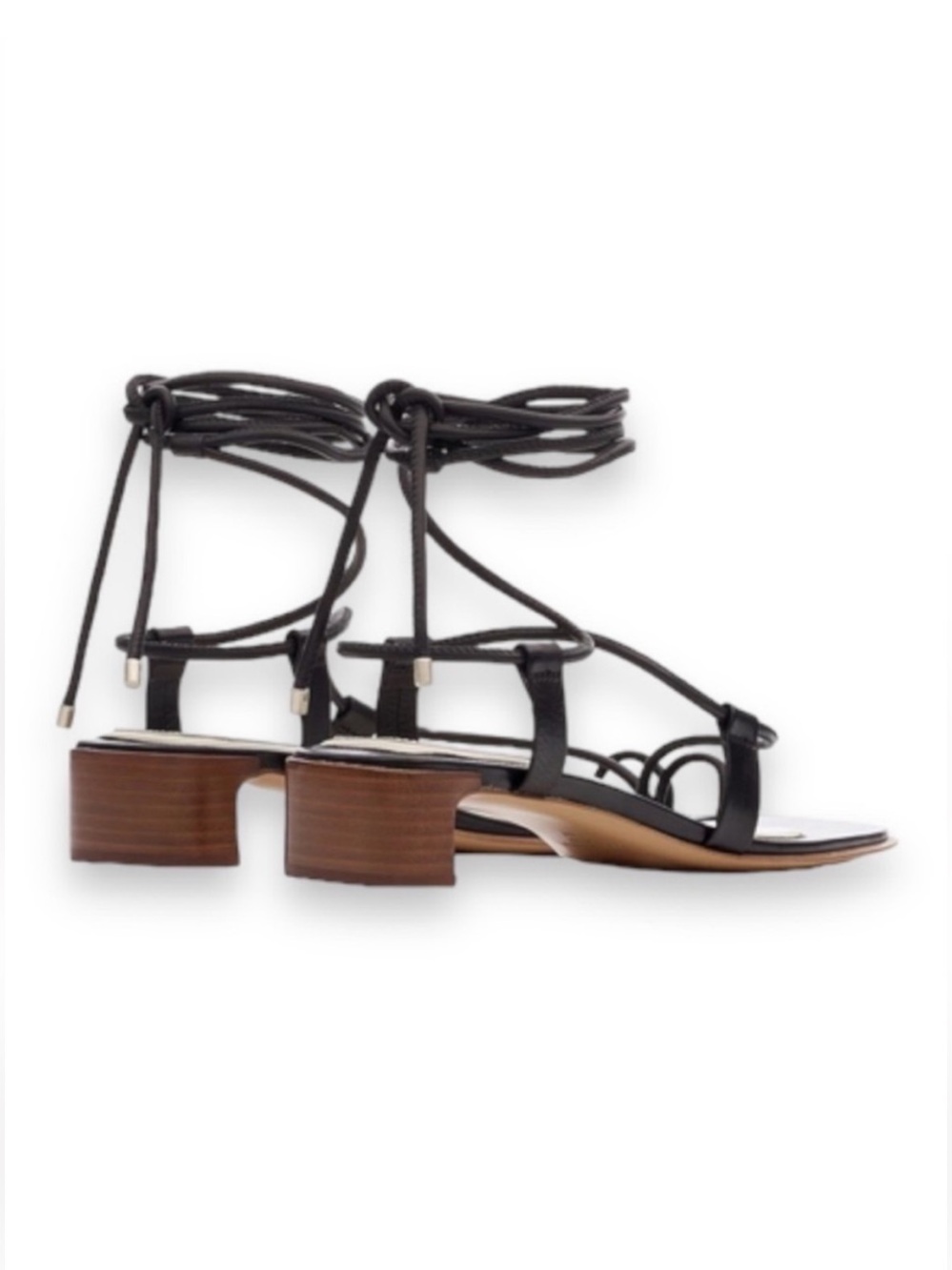 Rag & Bone Cindy Black Leather Lace-Up Sandals Size 8 As Seen On Kendall Jenner